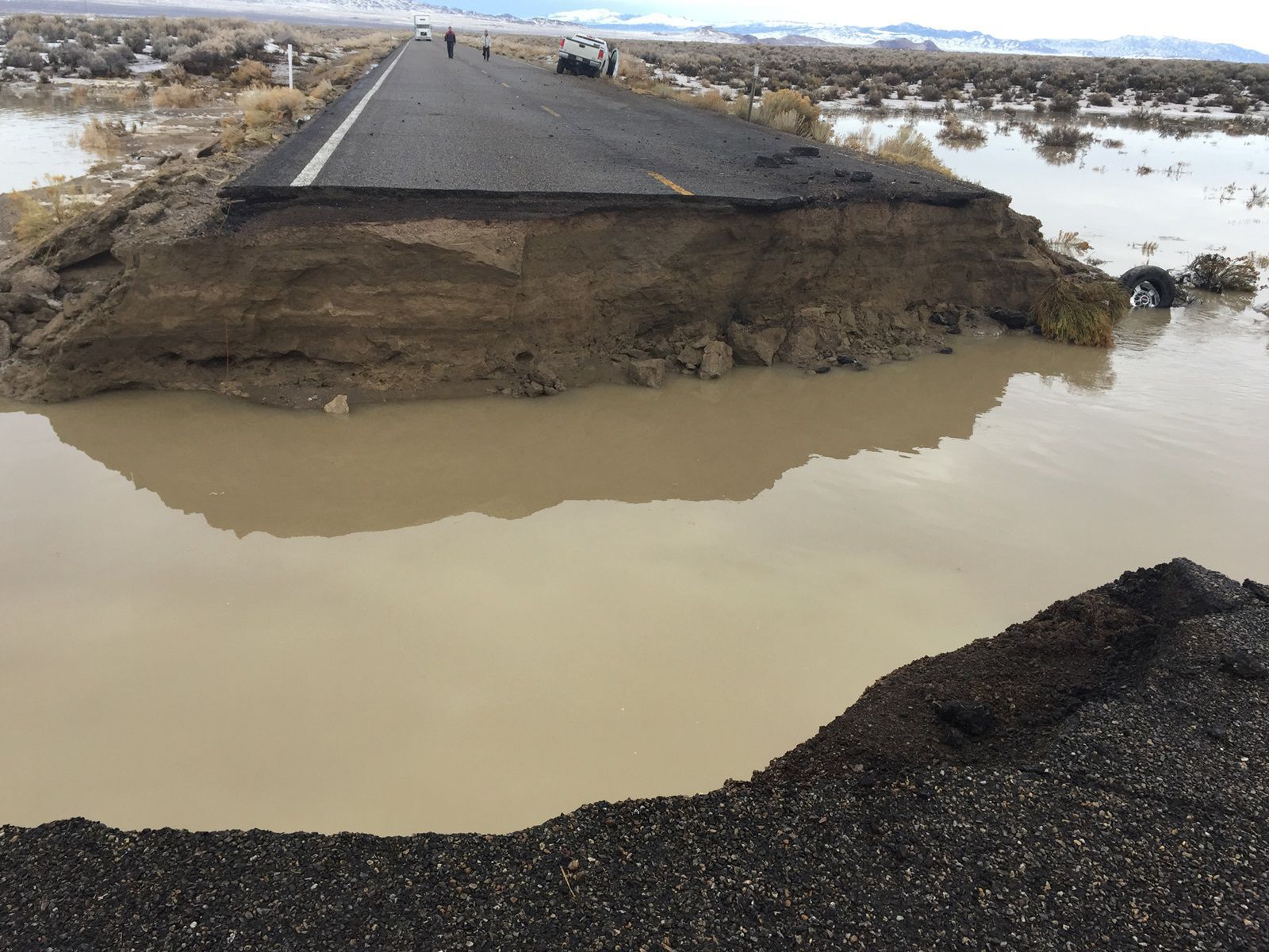 State highway washed out east of Montello